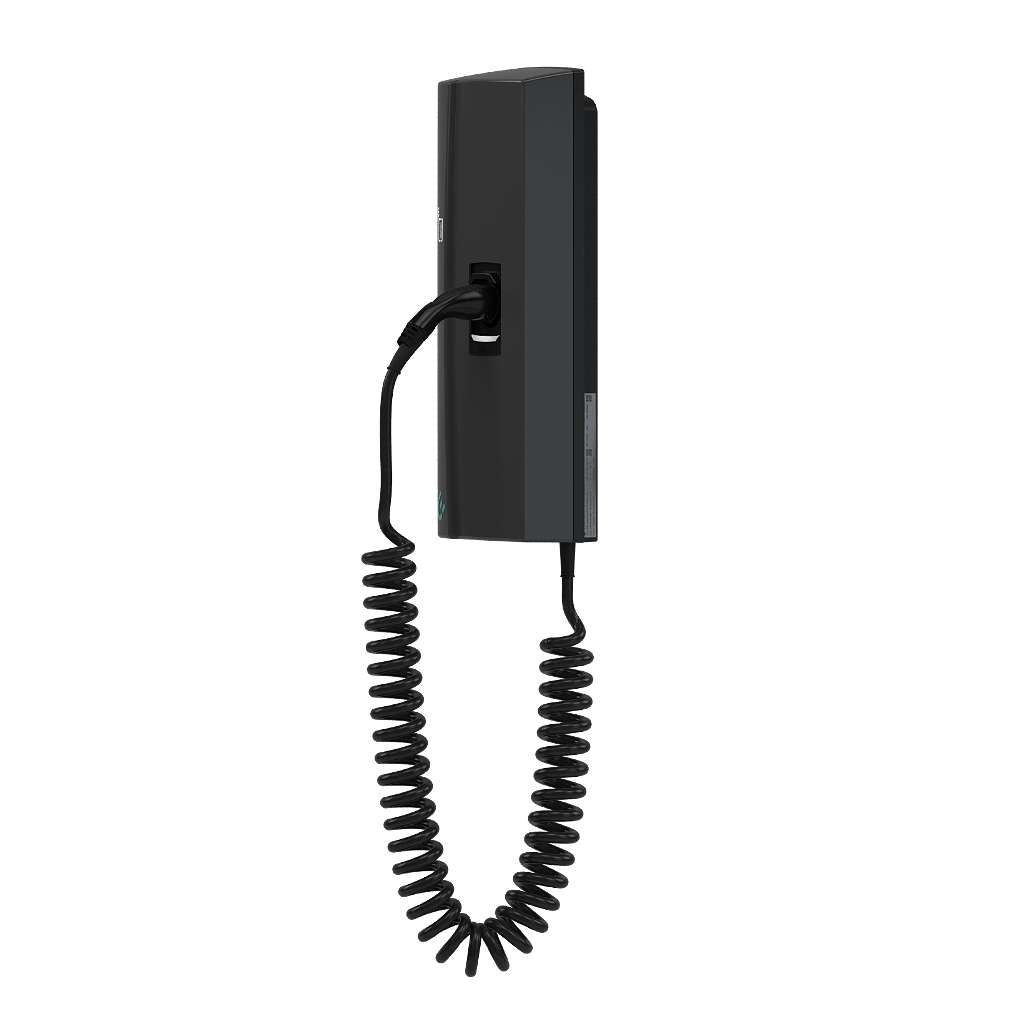 Compleo SOLO smart cable mit Spiralkabel, Seitenansicht