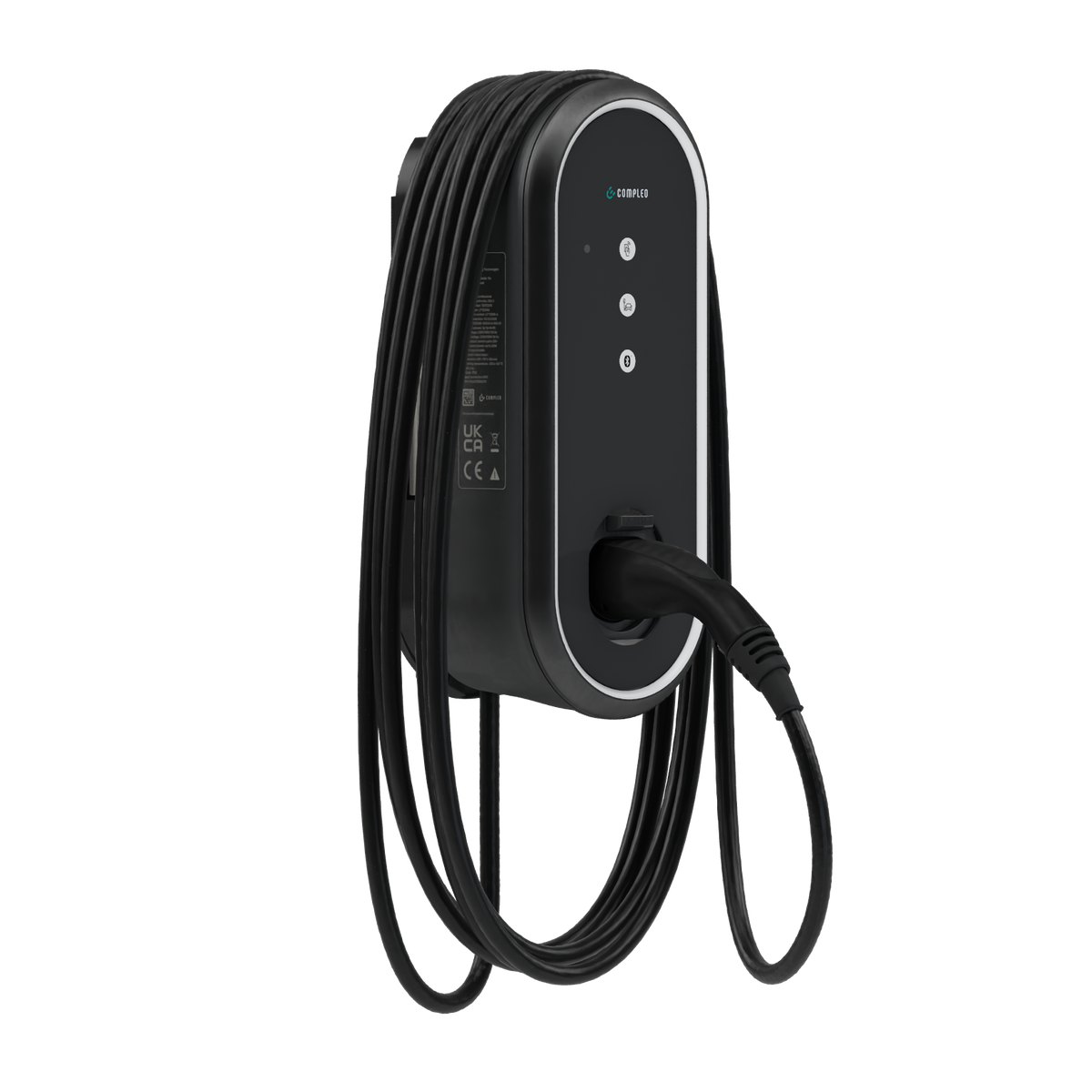 Wallbox Compleo eBOX professional cable con cavo Tipo 2, vista angolata