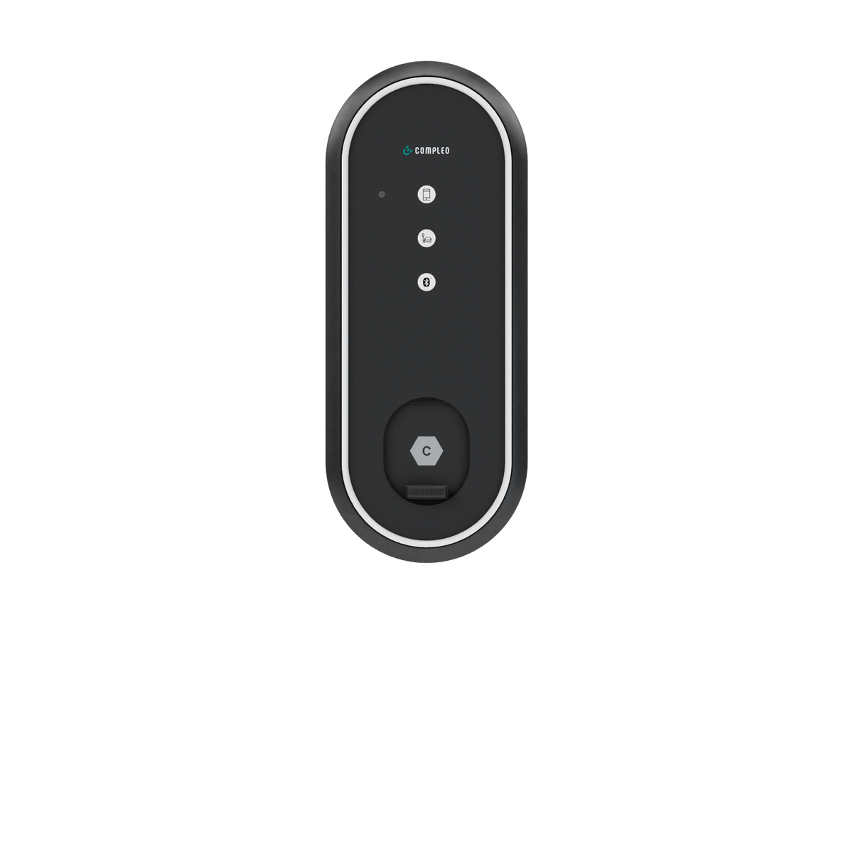 Wallbox Compleo eBOX smart socket 22 kW con presa Tipo 2, vista frontale