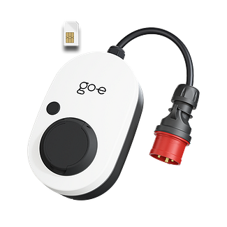 go-e Charger Gemini flex 2.0, wallbox portatile con eSIM, vista angolata