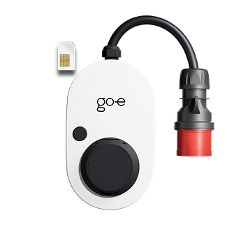 go-e Charger Gemini flex 2.0, wallbox portatile con eSIM, vista frontale