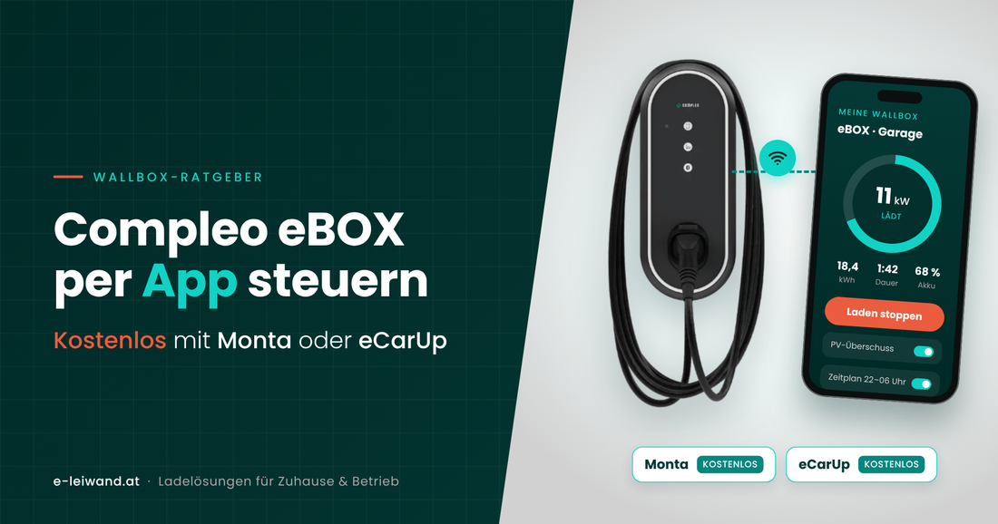 Compleo eBOX mit App steuern: kostenlos mit Monta oder eCarUp