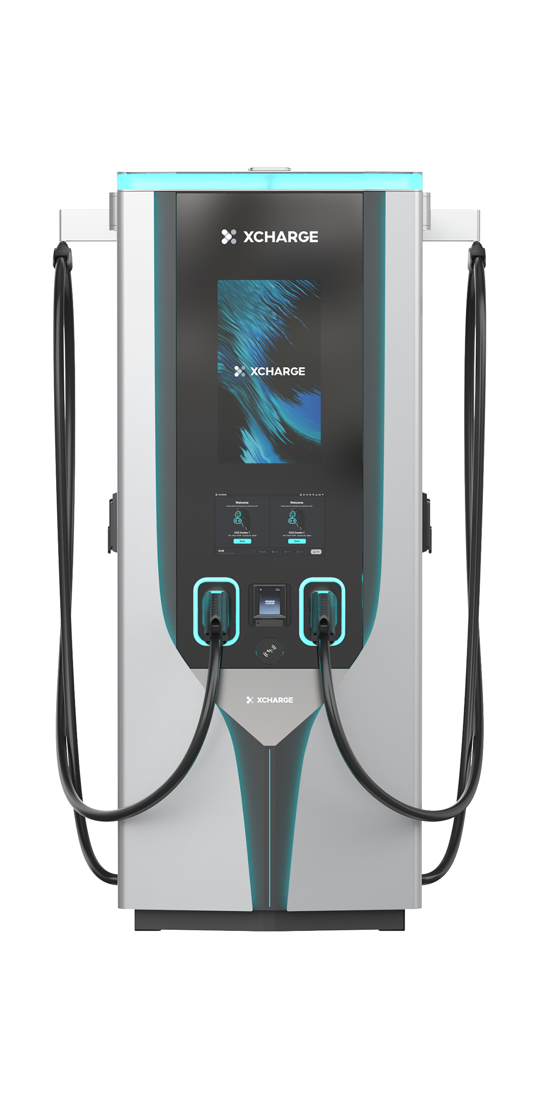 XCharge C7 400 kW mit 2 x 5.5m CCS flüssig. gekühlt
