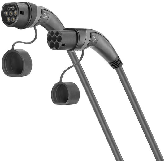 Ladekabel Typ 2, 32A, 22kW, 5m - glatt, schwarz - Weidmüller