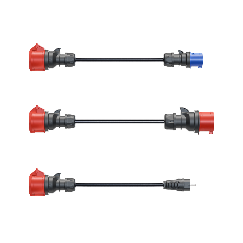 Gemini flex 11 kW Set (Haushaltsstecker, blau, rot)