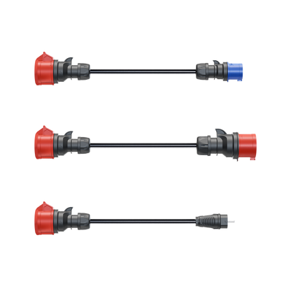 go-e Gemini flex 11 kW set (spina domestica, blu, rossa)