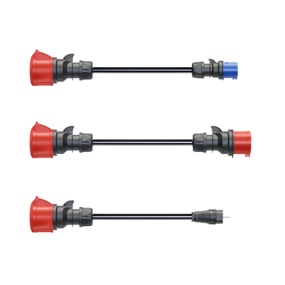 go-e Gemini flex 22 kW Set (Haushaltsstecker, blau, rot)