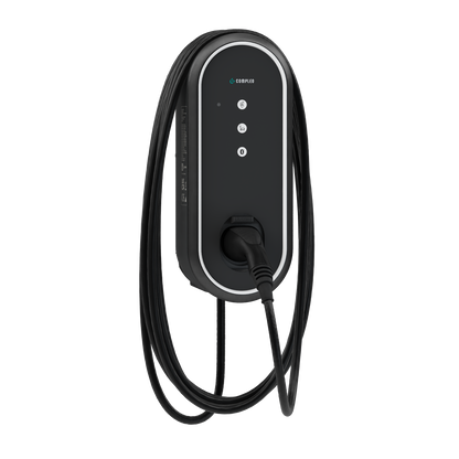 Wallbox Compleo eBOX professional cable 22 kW con cavo Tipo 2 da 6,5 m, vista frontale