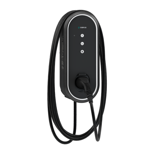 Wallbox Compleo eBOX professional cable 22 kW con cavo Tipo 2 da 6,5 m, vista frontale