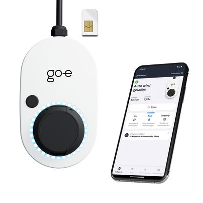 go-e Charger Gemini 2.0 22 kW Wallbox mit Mobilfunk, WLAN, App-Steuerung, OCPP und PV-Überschussladen