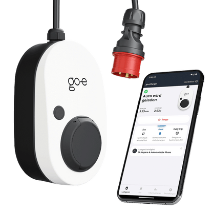 go-e Charger Gemini flex 22 kW mobile Wallbox mit Typ-2 Buchse, CEE 32 A Anschluss, App-Steuerung und WLAN für flexibles Laden von Elektroautos